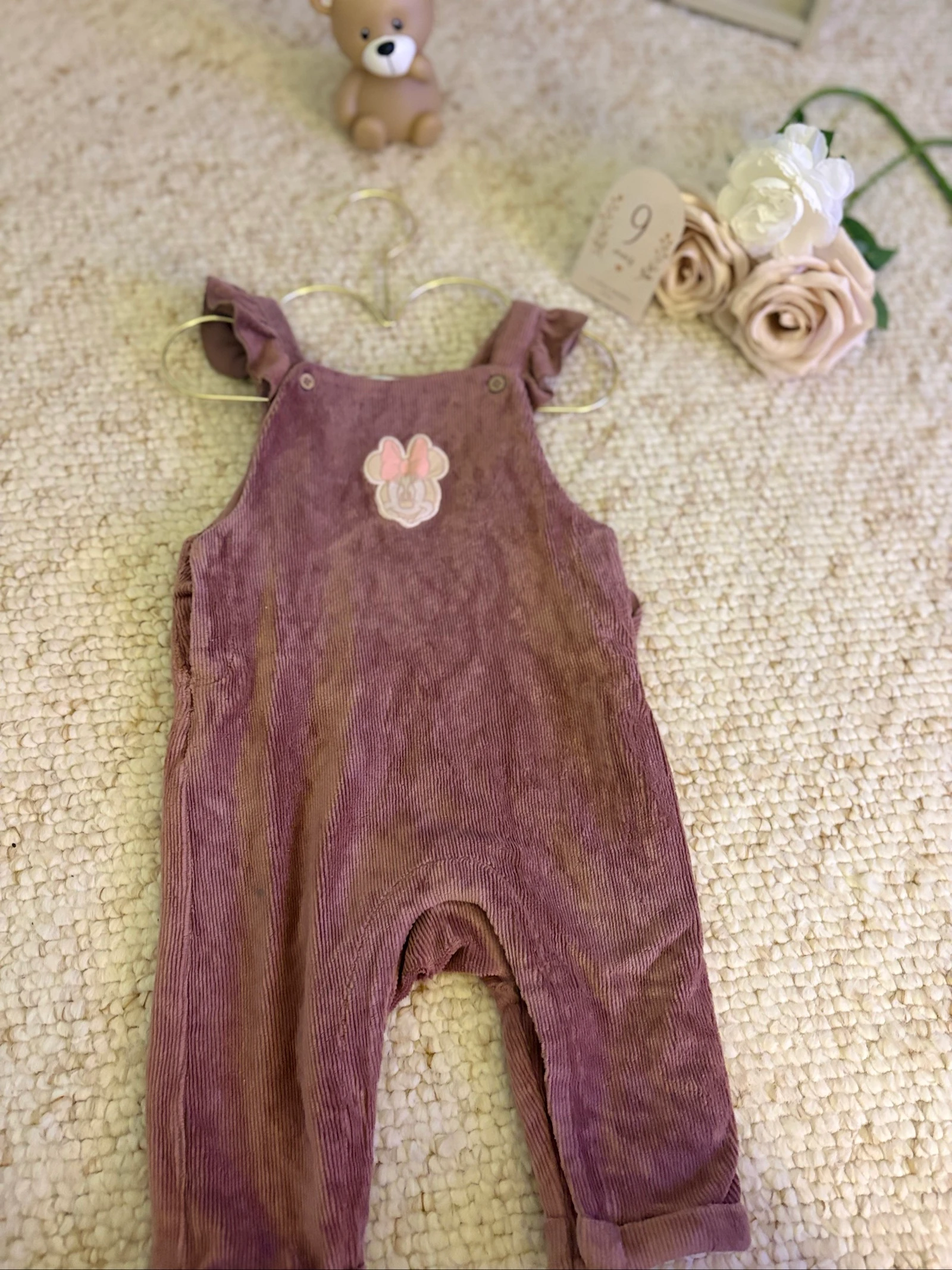 🎀 Salopette en velours Minnie- Taille 9mois